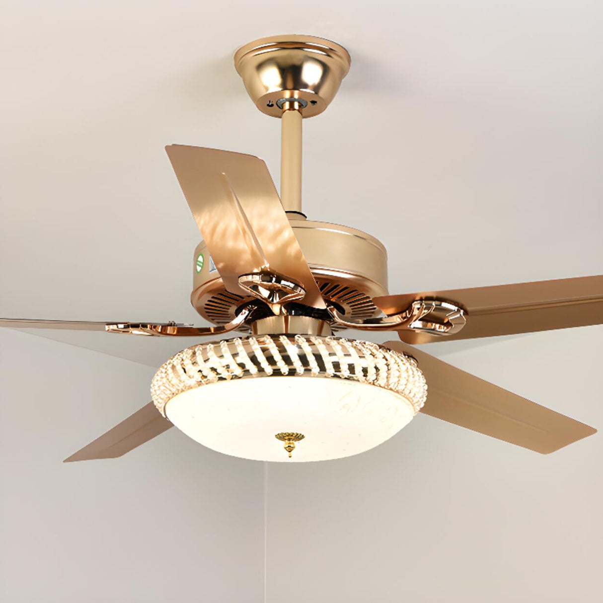 Stylish 5 Blade LED Standard Ceiling Fan with Light Image - 9