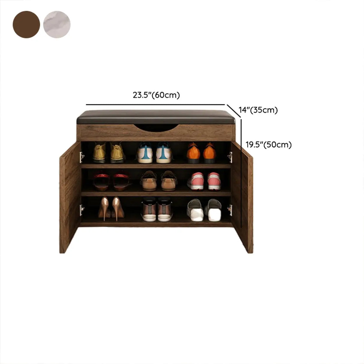 Stylish Adjustable Marble Hallway White Shoe Storage Bench