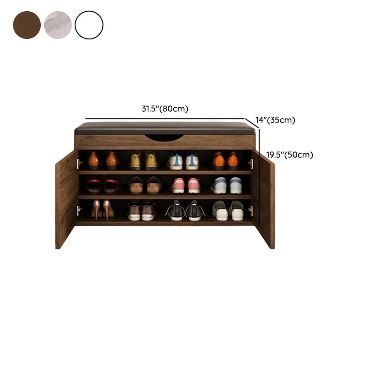 Stylish Adjustable Marble Hallway White Shoe Storage Bench Image - 34