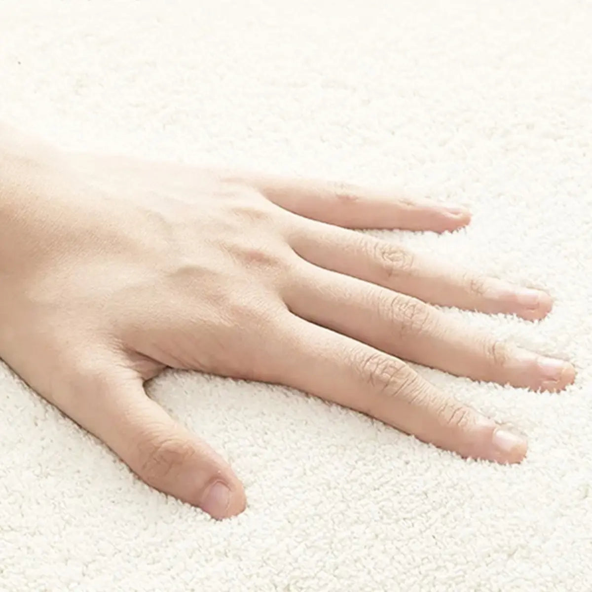 Stylish Bedroom Beige Rectangle Plush 	Striped Area Rug Image - 8