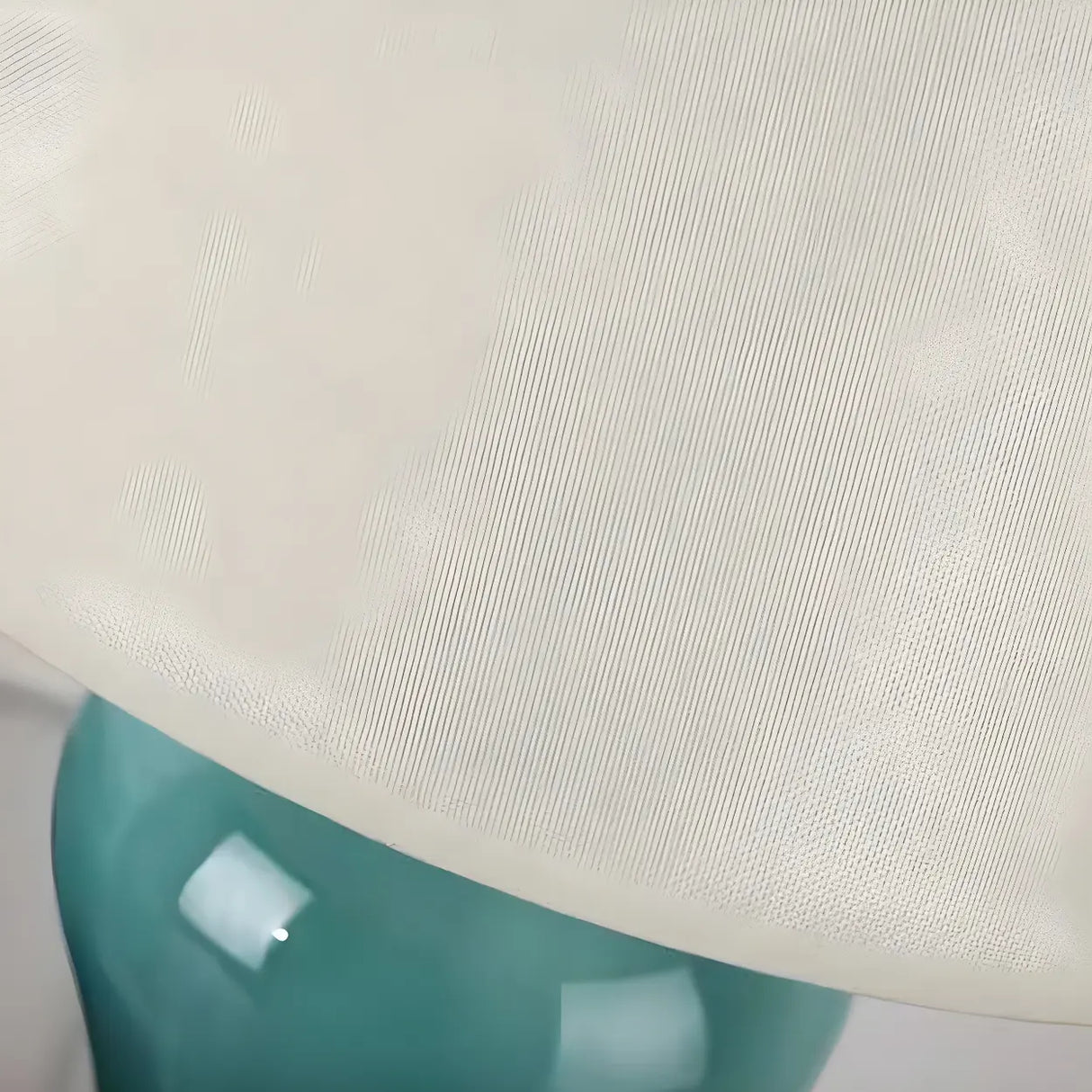 Stylish Blue Vase Ceramic Base Fabric Shade Table Lamp Image - 13