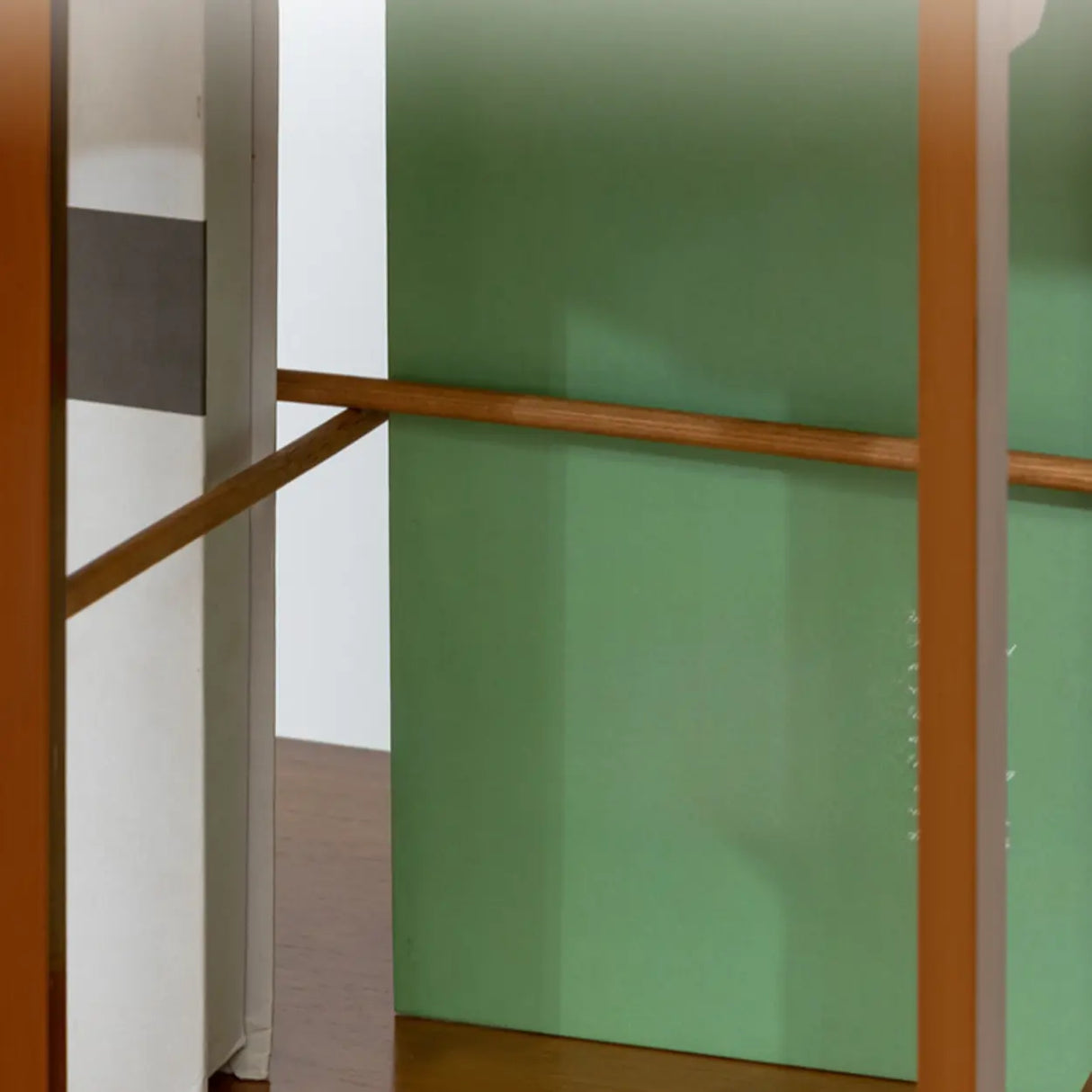 Stylish Brown Square Wooden Narrow Storage Bookcase Image - 9