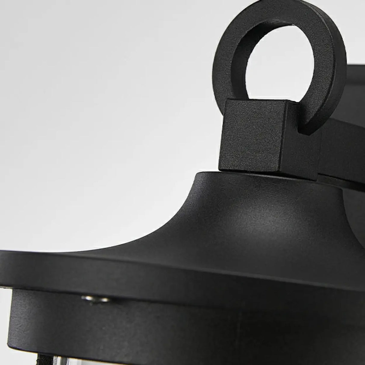 Stylish Cylinder Mini Black Metal Outdoor Wall Lamp Image - 6