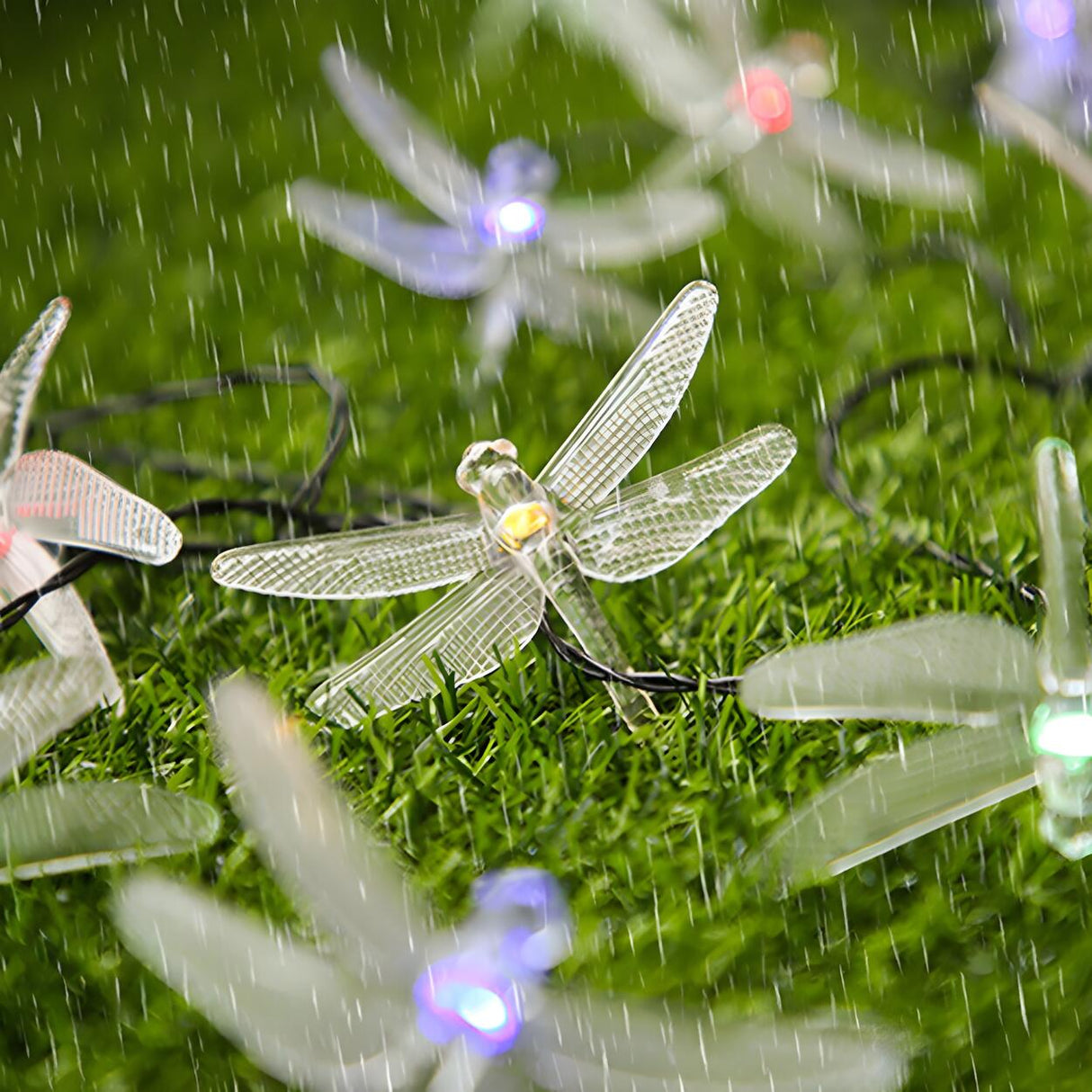 Stylish Dragonfly White LED Cozy String Lights Image - 9