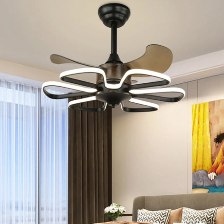 Stylish Elegant Flower Modern Ceiling Fan with Light Image - 2