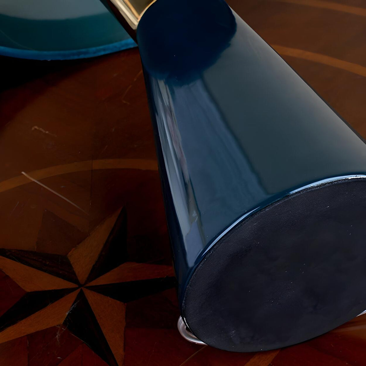 Stylish Fabric Barrel Ceramic Base Modern Table Lamp Image - 7