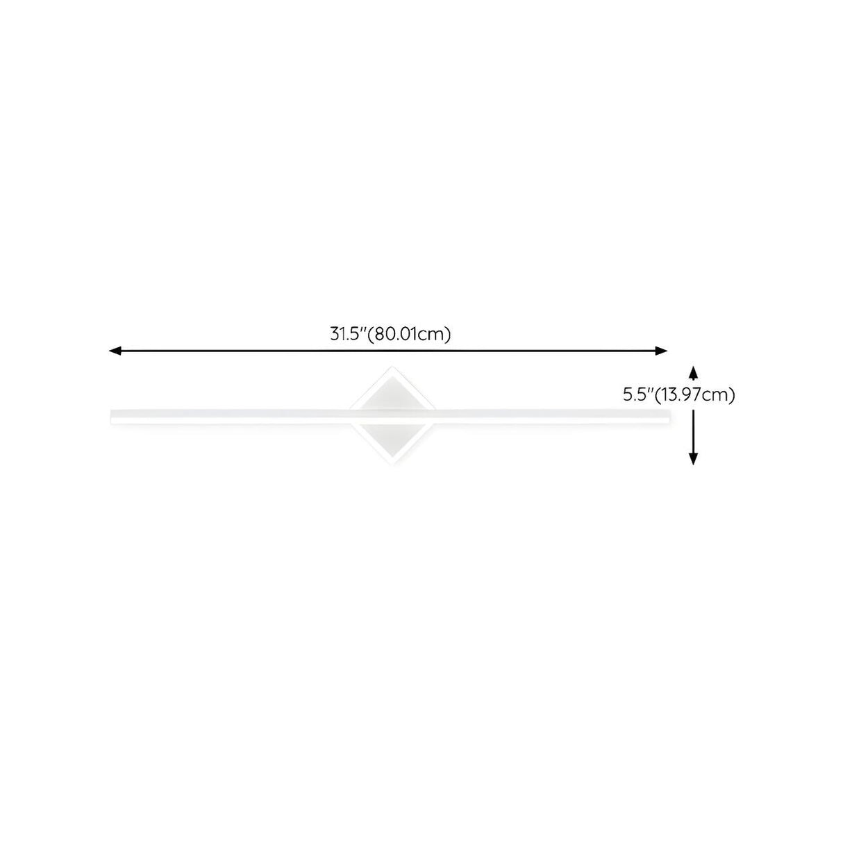 Stylish Geometric Design Simple LED Strip Vanity Light Image - 24