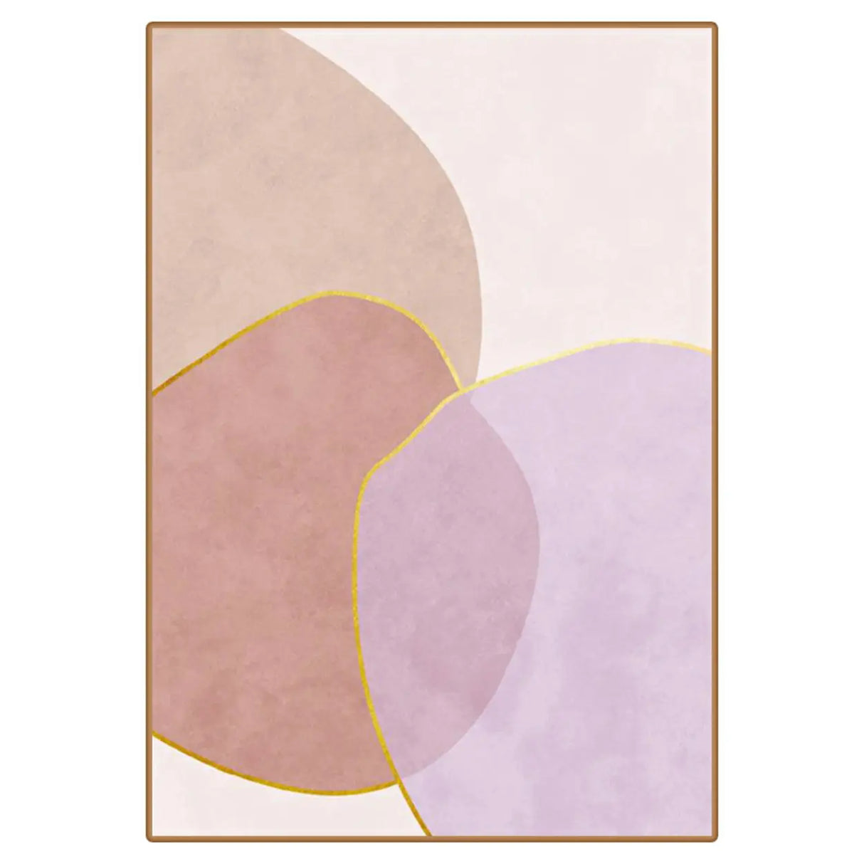 Stylish Geometric Pattern Polypropylene Peach Area Rug Image - 8