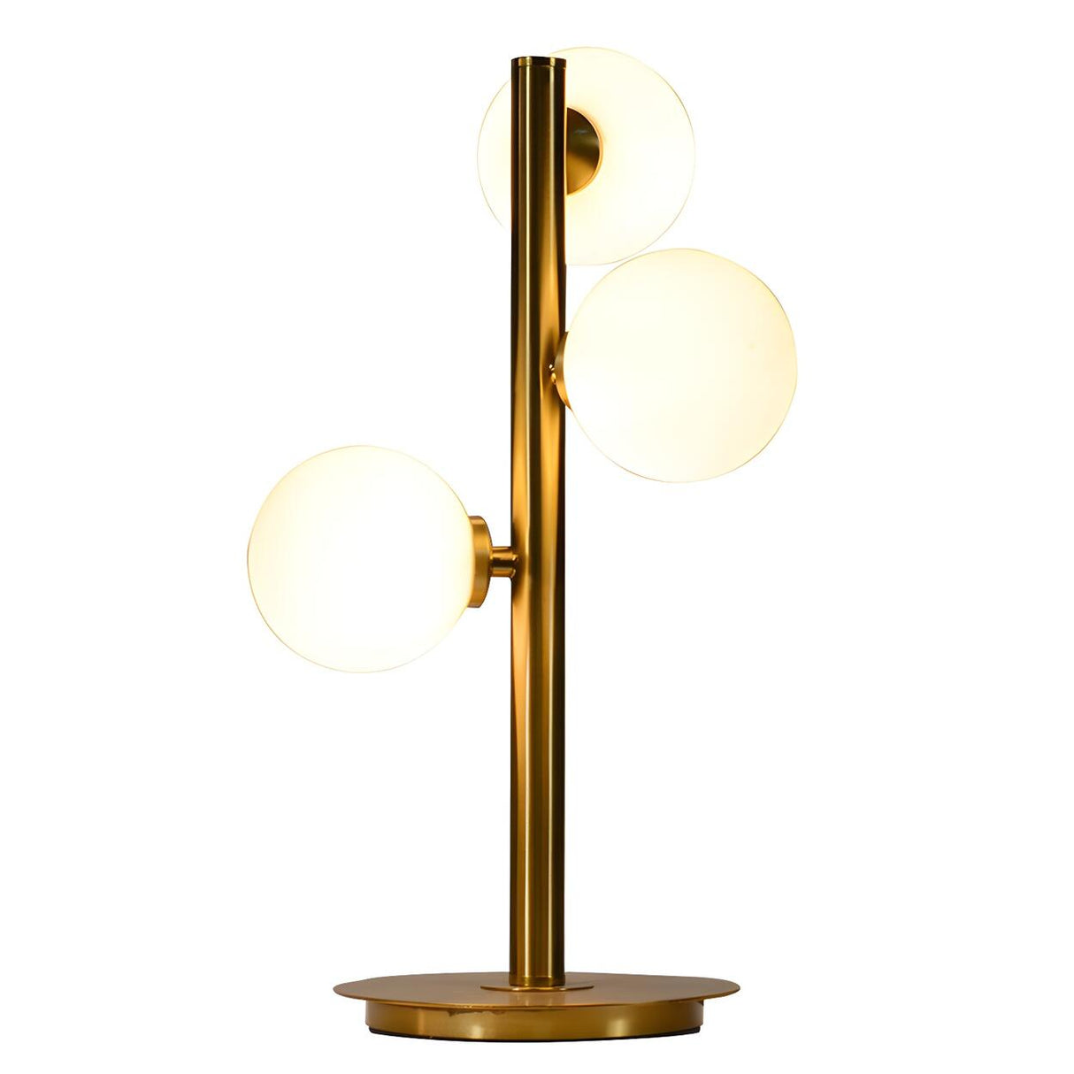 Stylish Gold 3-Light Globe Shade Metal Table Lamp Image - 6