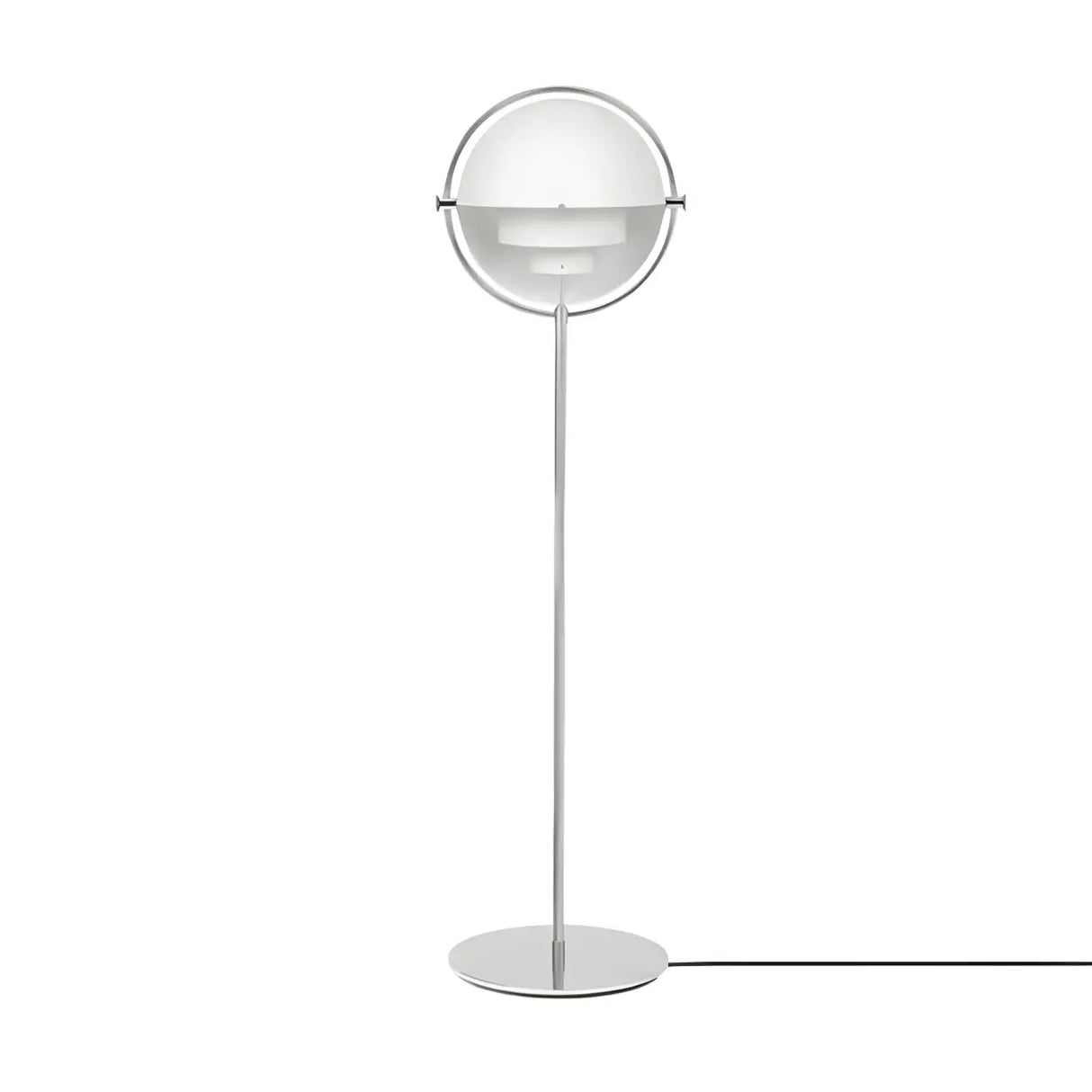 Stylish Gold Finish Spherical Metal LED Floor Lamp Image - 12