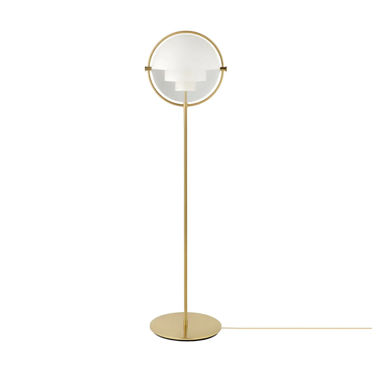 Stylish Gold Finish Spherical Metal LED Floor Lamp Image - 2