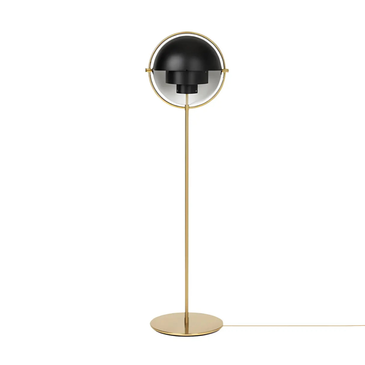 Stylish Gold Finish Spherical Metal LED Floor Lamp Image - 3