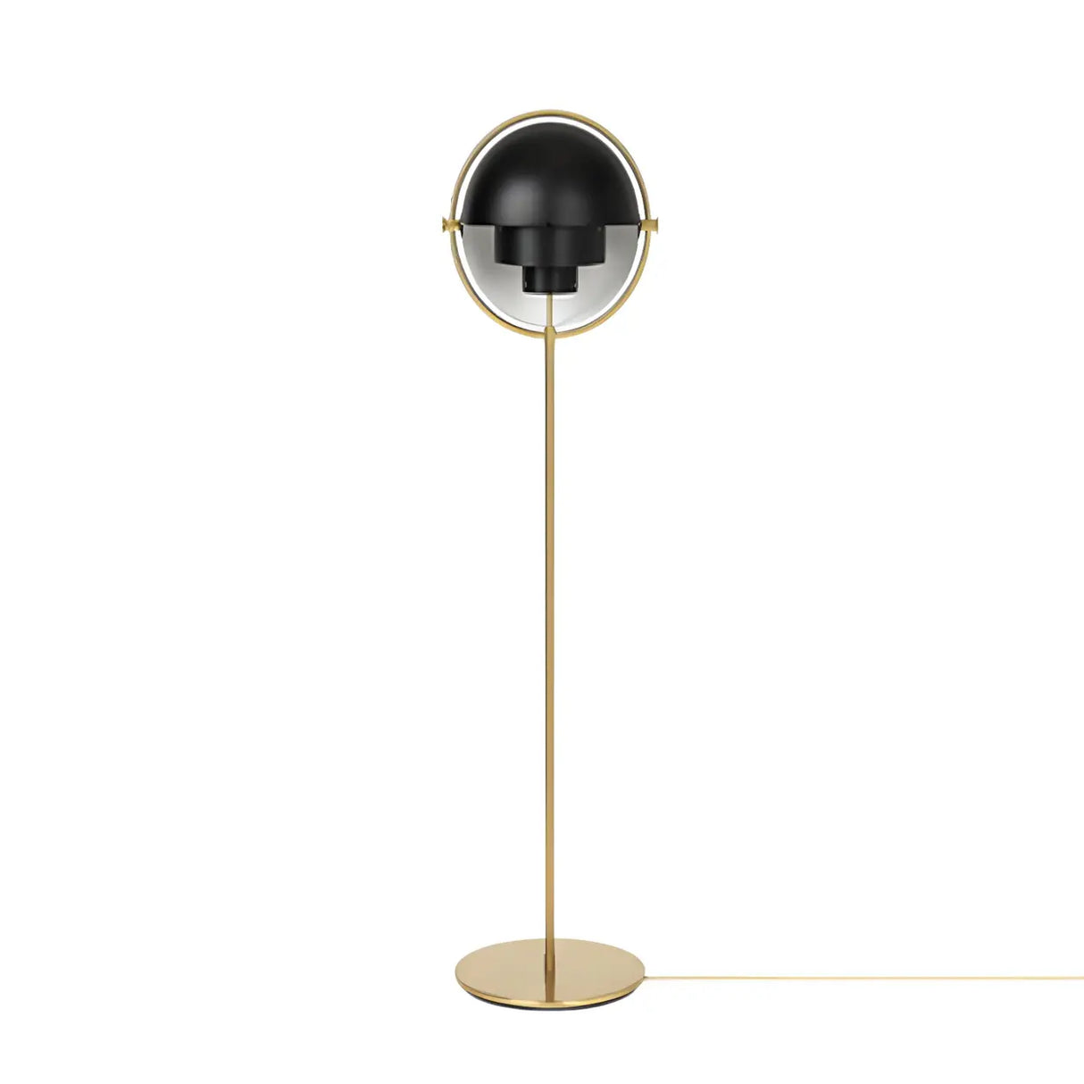 Stylish Gold Finish Spherical Metal LED Floor Lamp Image - 7