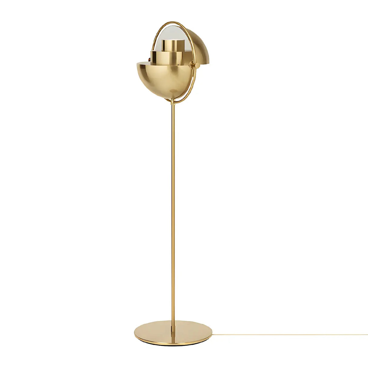 Stylish Gold Finish Spherical Metal LED Floor Lamp Image - 8