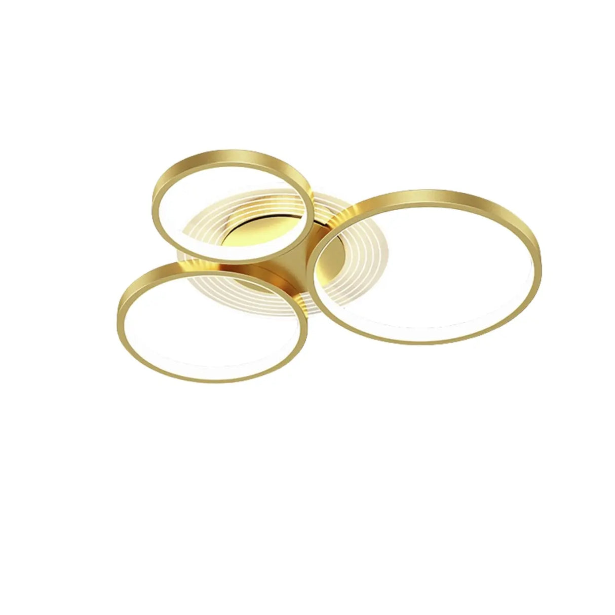 Stylish Golden Square LED Flush Mount Ceiling Light Image - 1