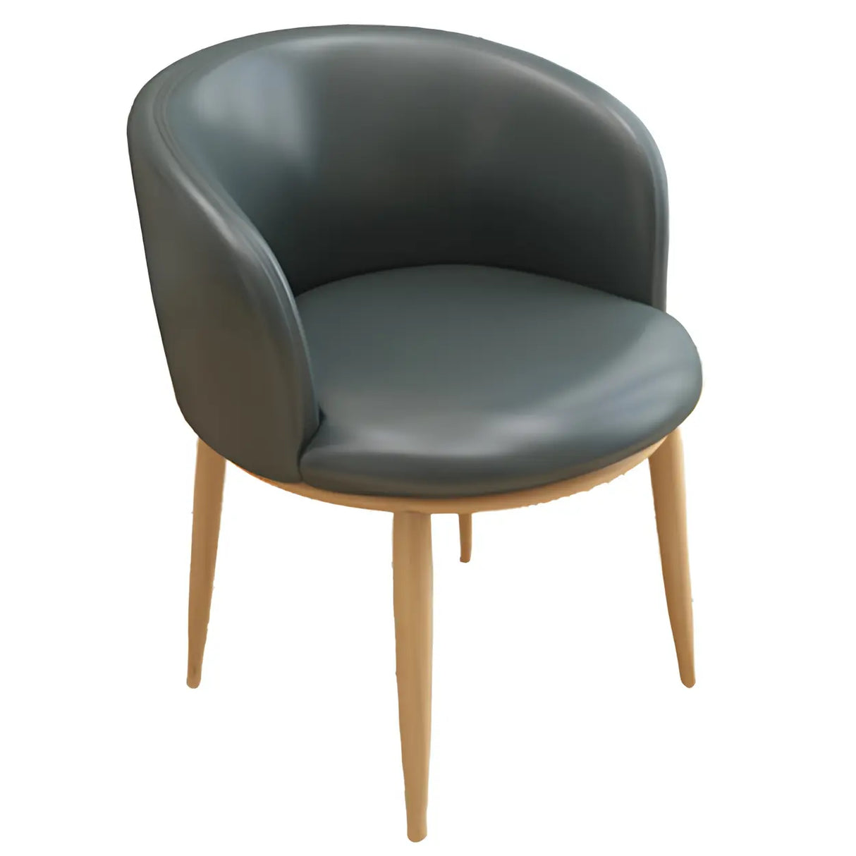 Stylish Faux Leather Home Green Compact Seat Task Chair Image - 10