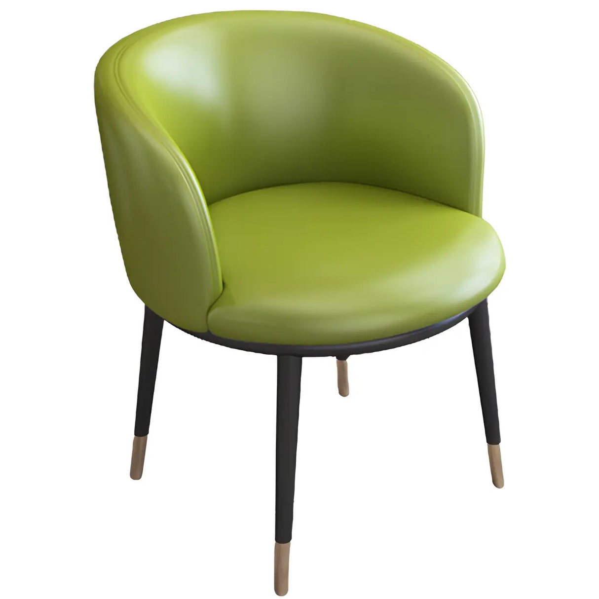 Stylish Faux Leather Home Green Compact Seat Task Chair Image - 18