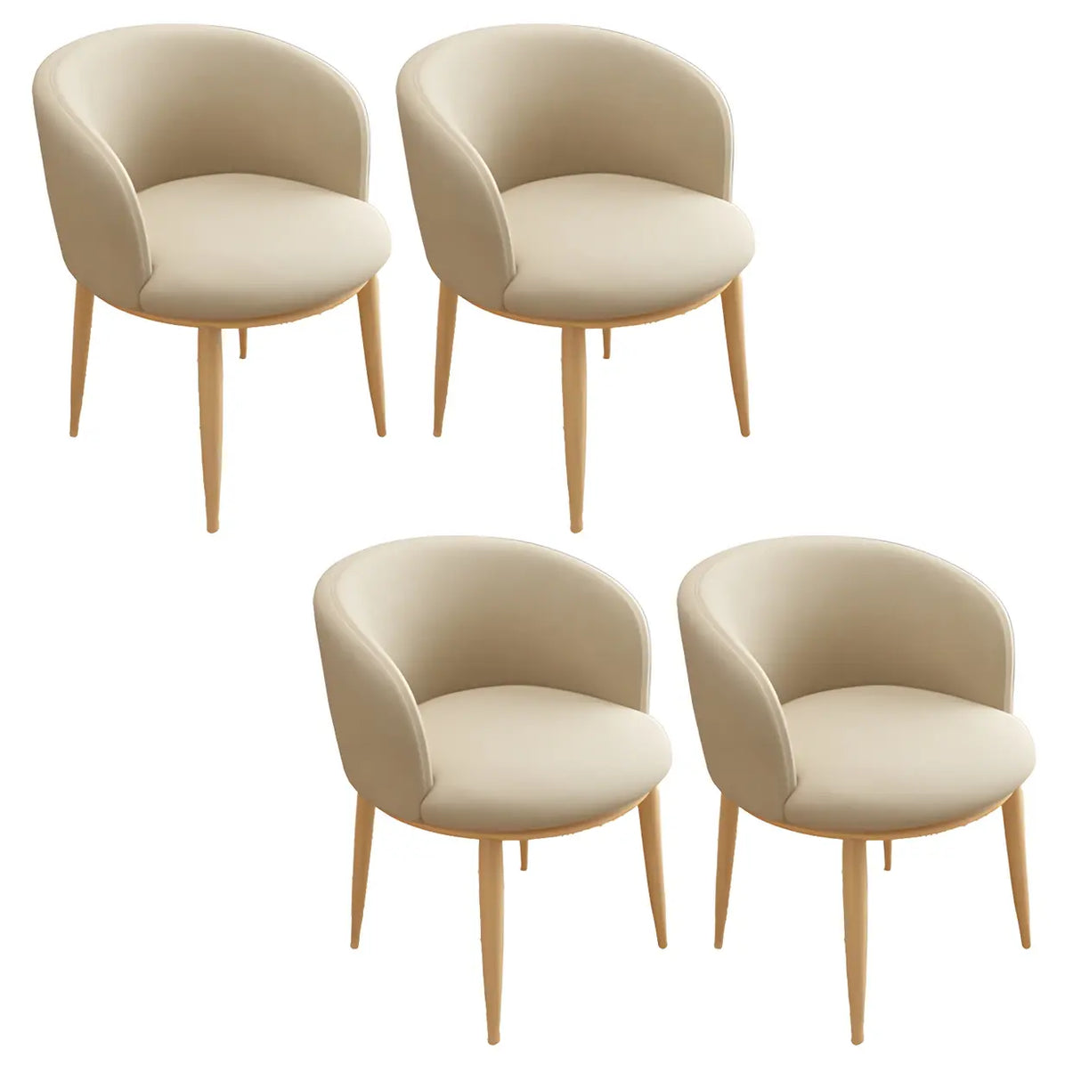 Stylish Faux Leather Home Green Compact Seat Task Chair Image - 2