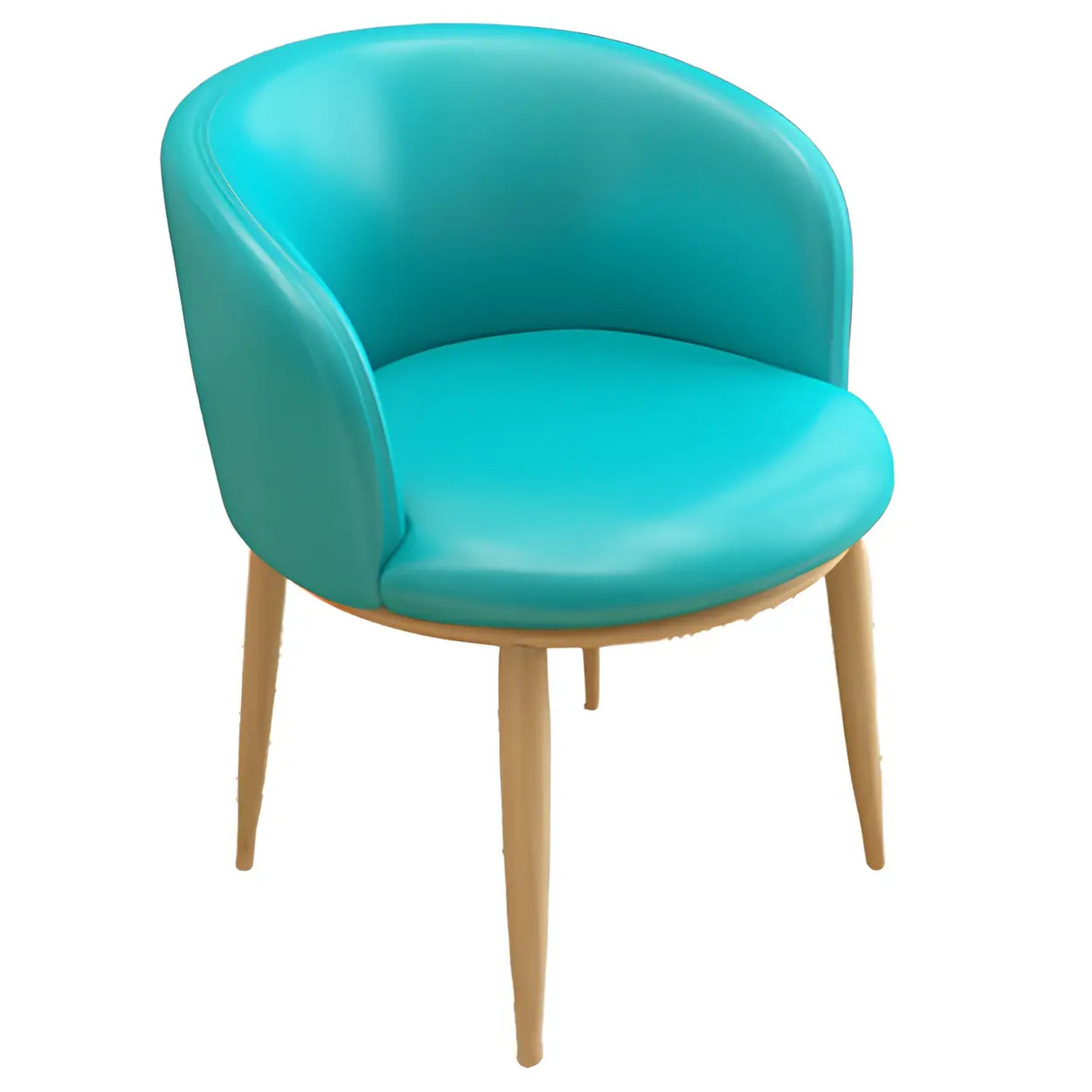 Stylish Faux Leather Home Green Compact Seat Task Chair Image - 31