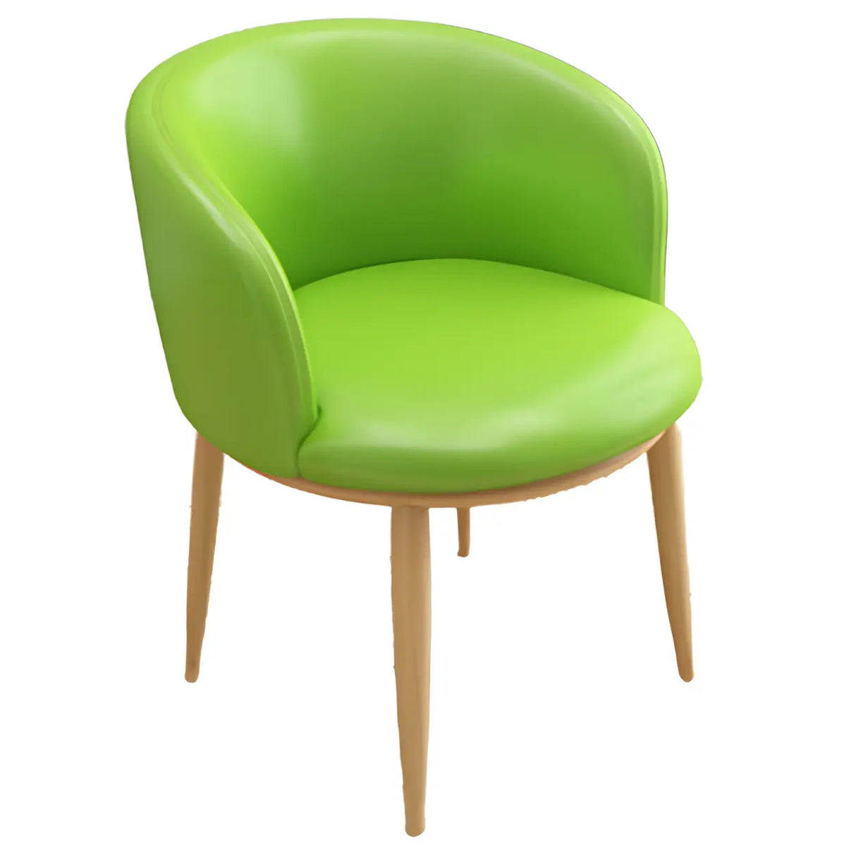 Stylish Faux Leather Home Green Compact Seat Task Chair Image - 32