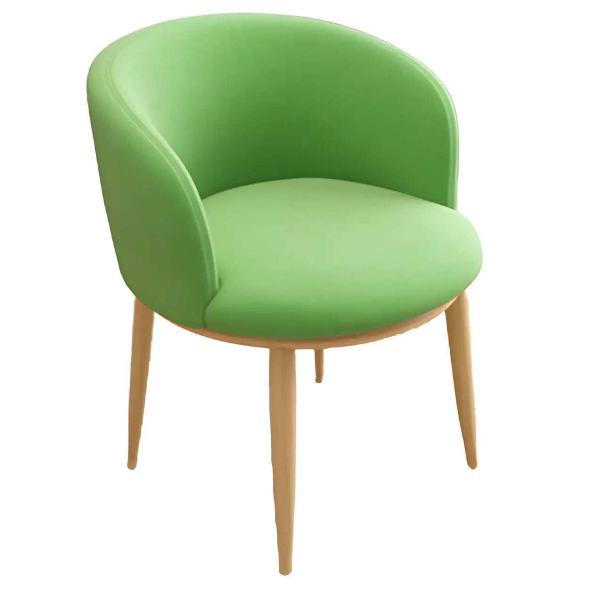 Stylish Faux Leather Home Green Compact Seat Task Chair Image - 35