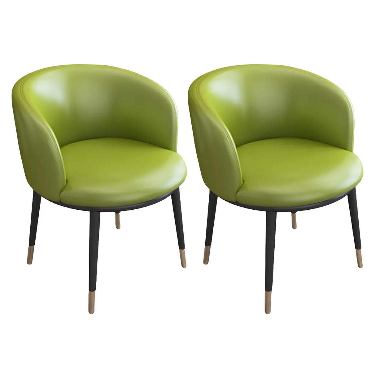 Stylish Faux Leather Home Green Compact Seat Task Chair Image - 52