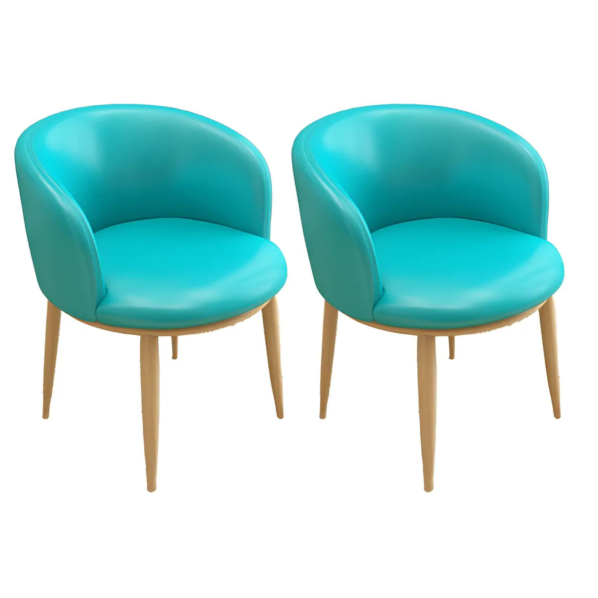 Stylish Faux Leather Home Green Compact Seat Task Chair Image - 59