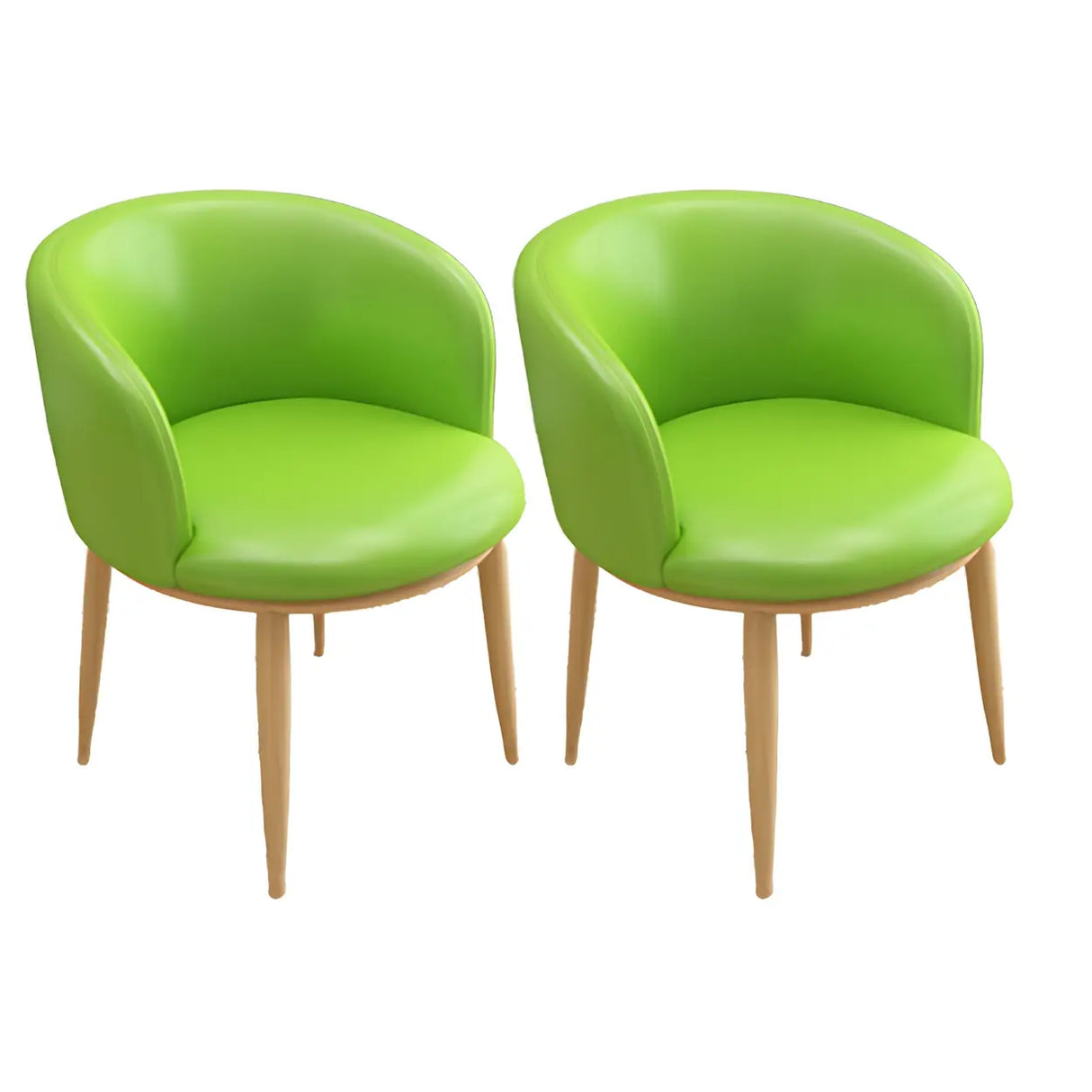 Stylish Faux Leather Home Green Compact Seat Task Chair Image - 60