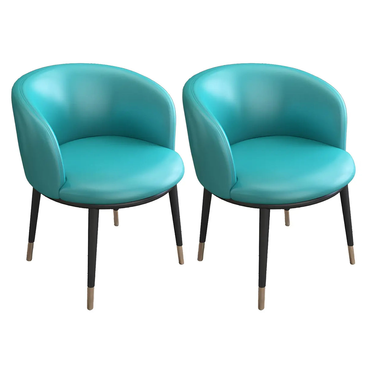 Stylish Faux Leather Home Green Compact Seat Task Chair Image - 64