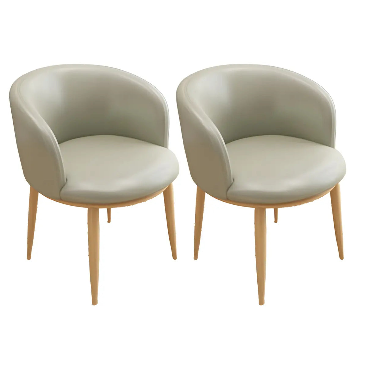 Stylish Faux Leather Home Green Compact Seat Task Chair Image - 66