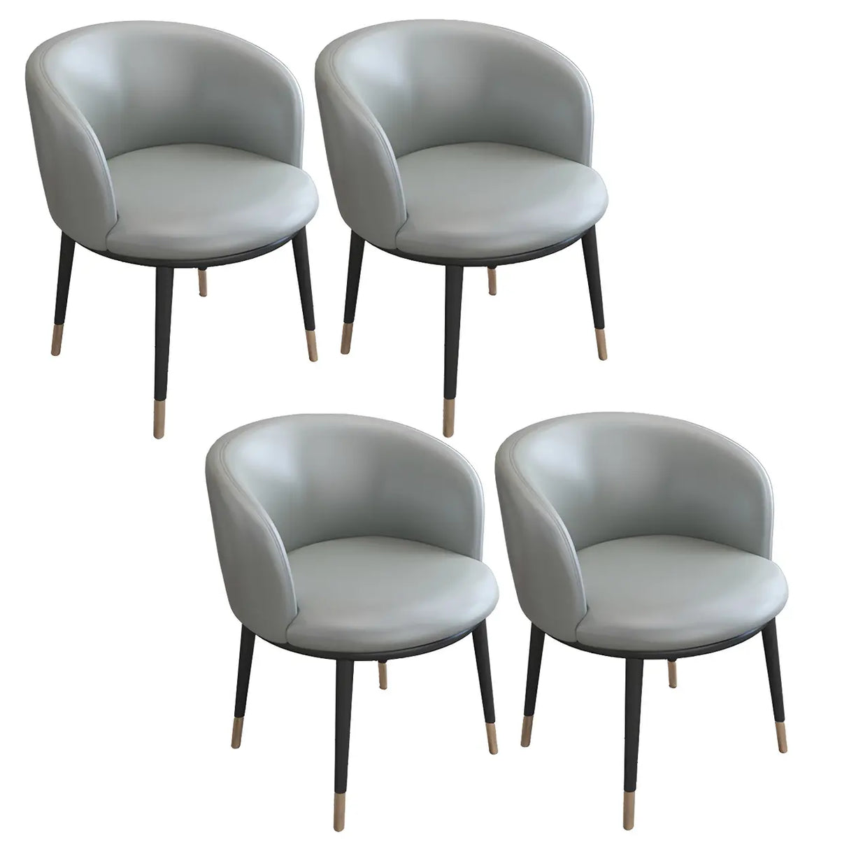 Stylish Faux Leather Home Green Compact Seat Task Chair Image - 73