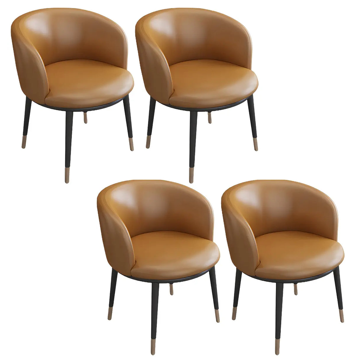 Stylish Faux Leather Home Green Compact Seat Task Chair Image - 76