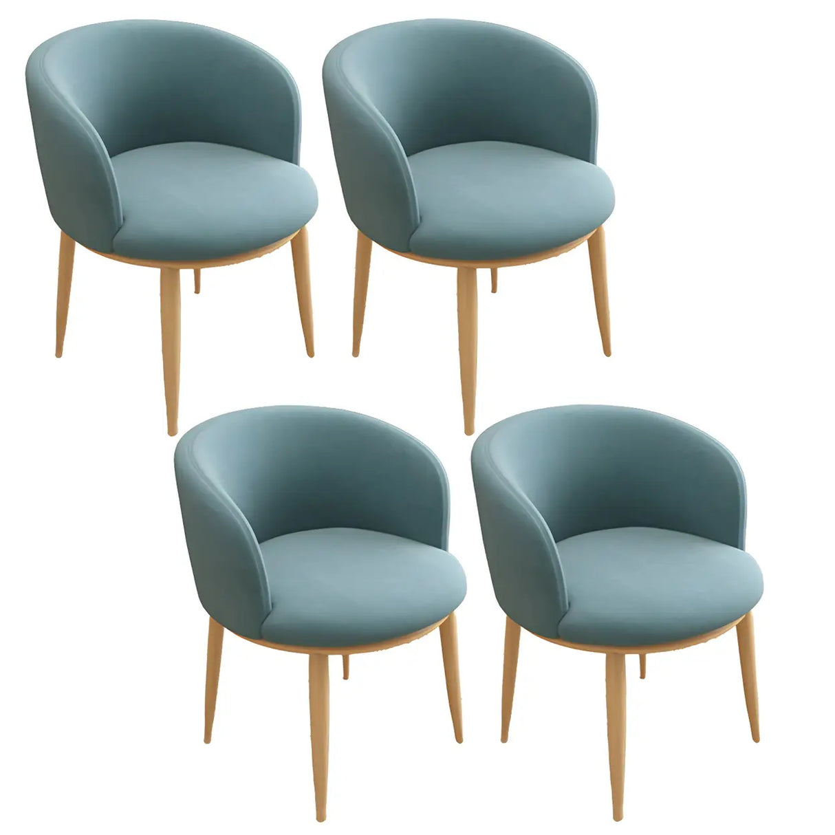 Stylish Faux Leather Home Green Compact Seat Task Chair Image - 77