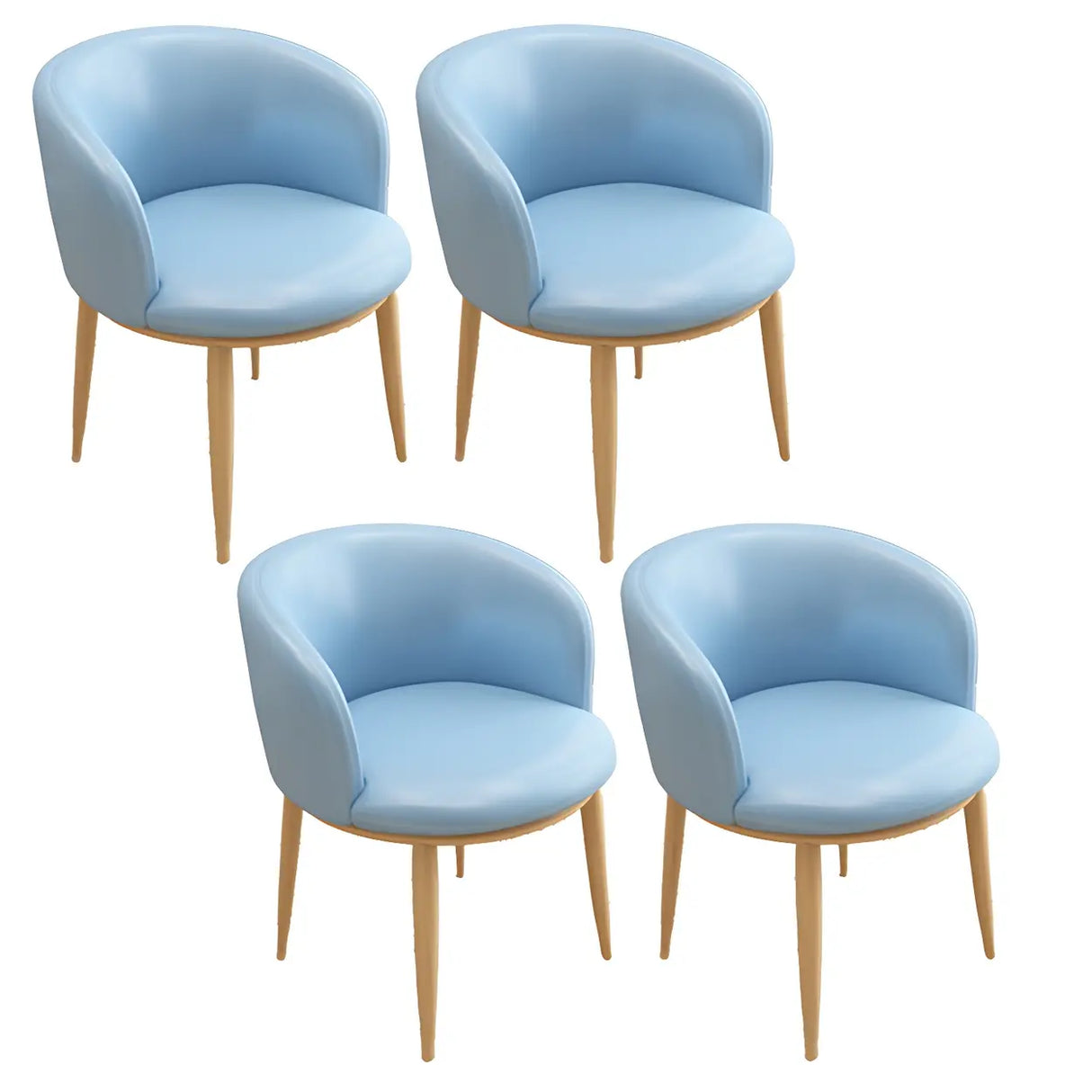 Stylish Faux Leather Home Green Compact Seat Task Chair Image - 78