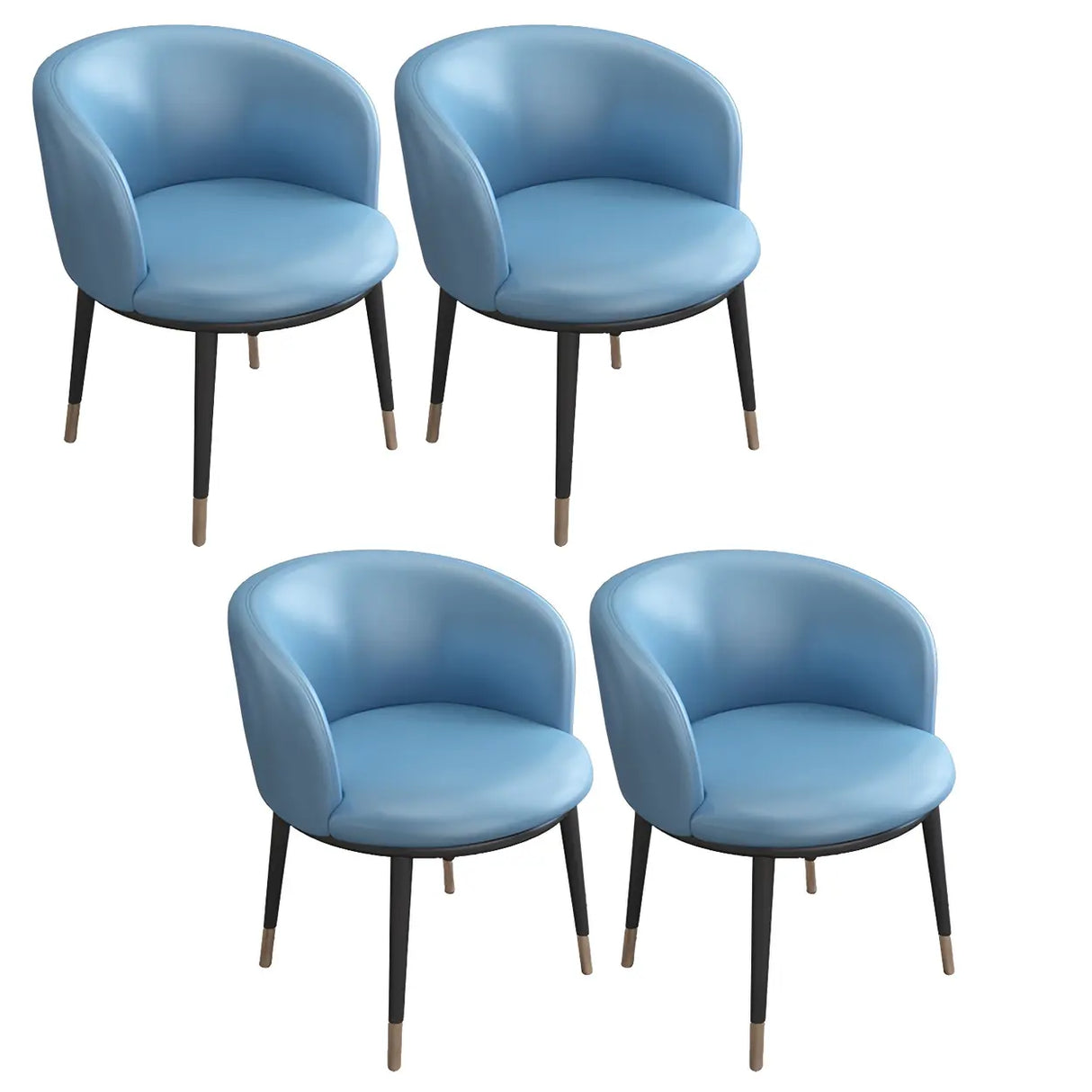 Stylish Faux Leather Home Green Compact Seat Task Chair Image - 79