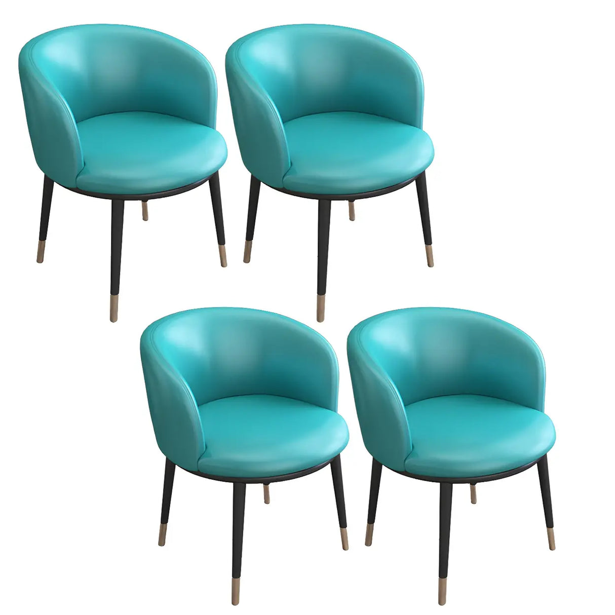 Stylish Faux Leather Home Green Compact Seat Task Chair Image - 92