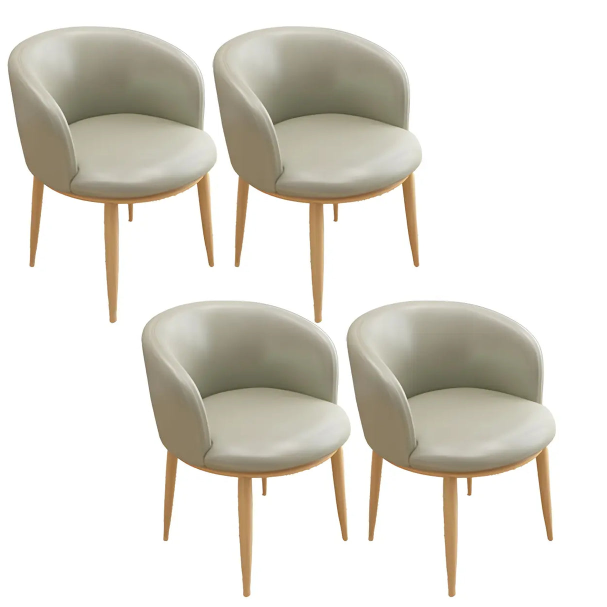 Stylish Faux Leather Home Green Compact Seat Task Chair Image - 94