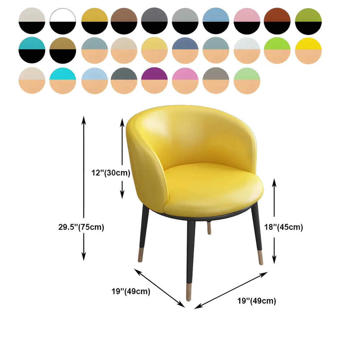 Stylish Faux Leather Home Green Compact Seat Task Chair