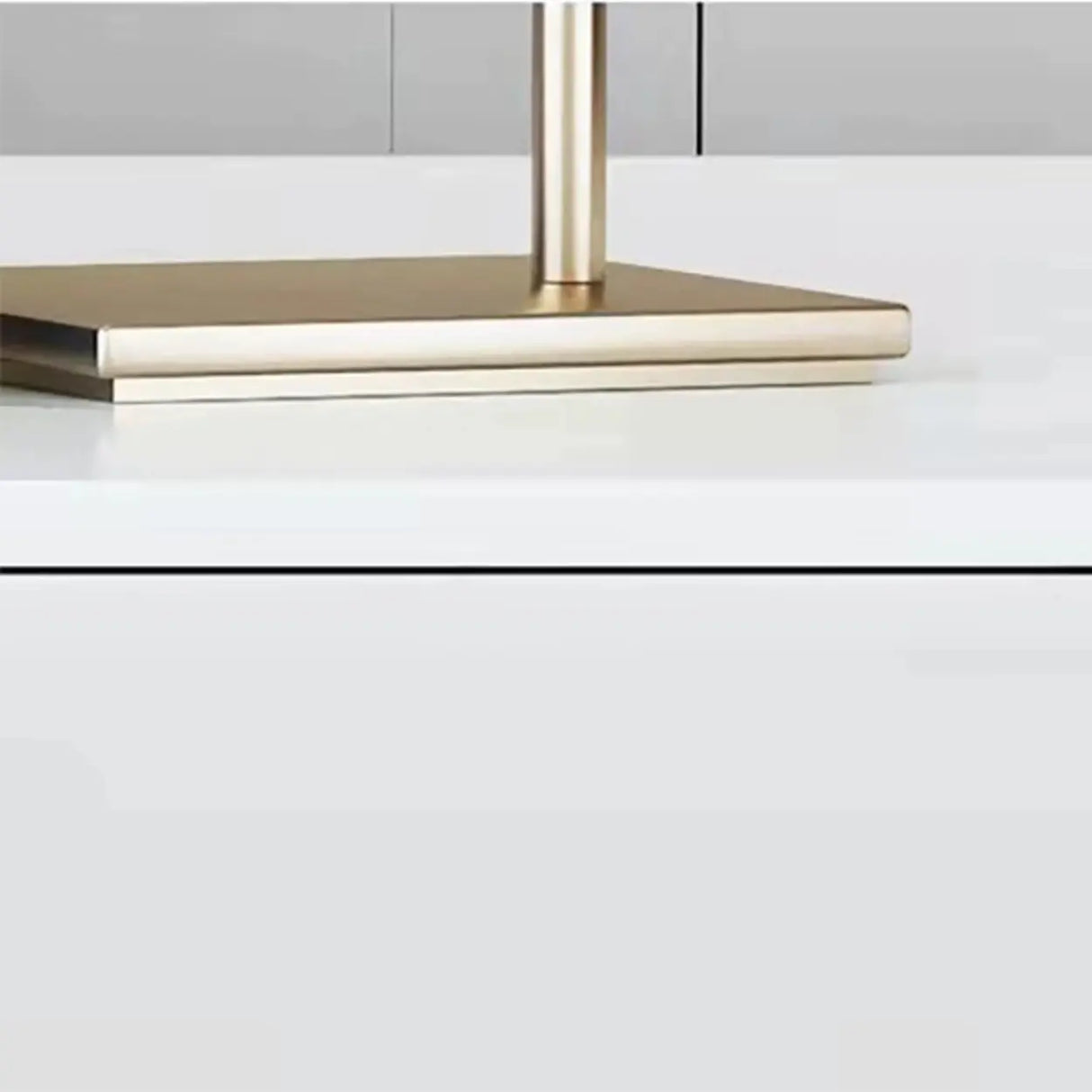 Stylish Marble Top White Storage Nightstand with Drawers Image - 11