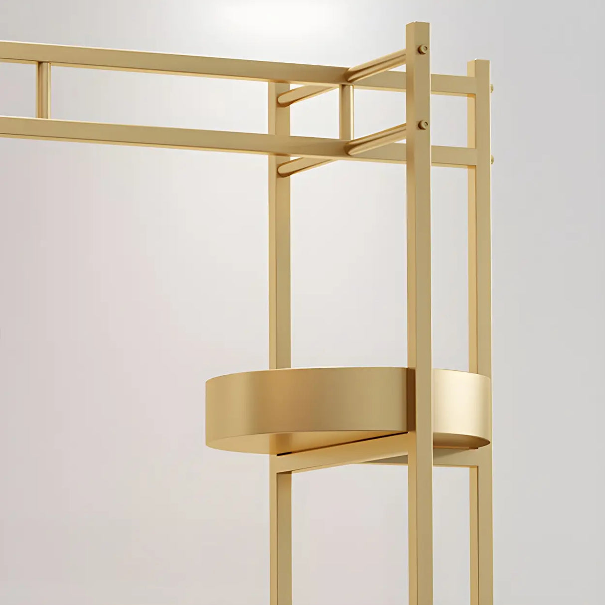 Stylish Metal Gold Large Storage Hooks Garment Coat Rack Image - 7