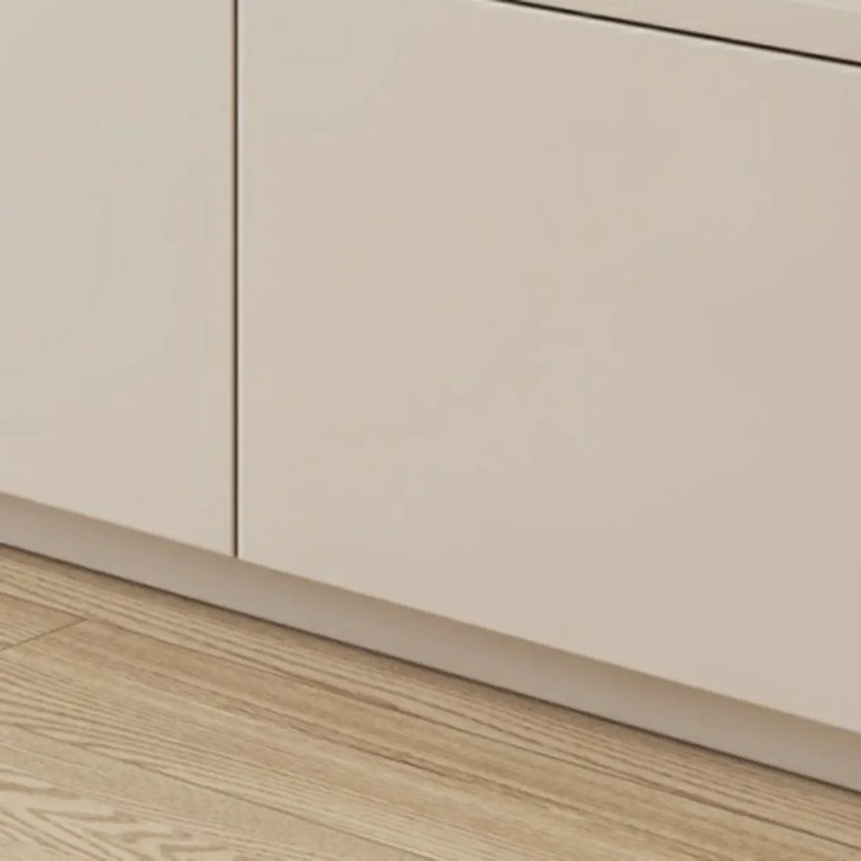 Stylish Milk Cocoa Wooden TV Stand with Drawers Image - 15