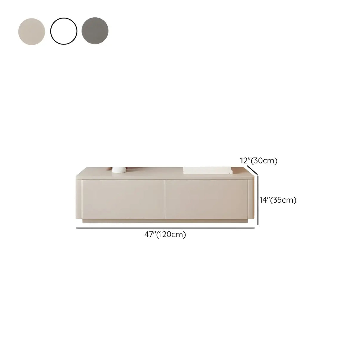 Stylish Milk Cocoa Wooden TV Stand with Drawers