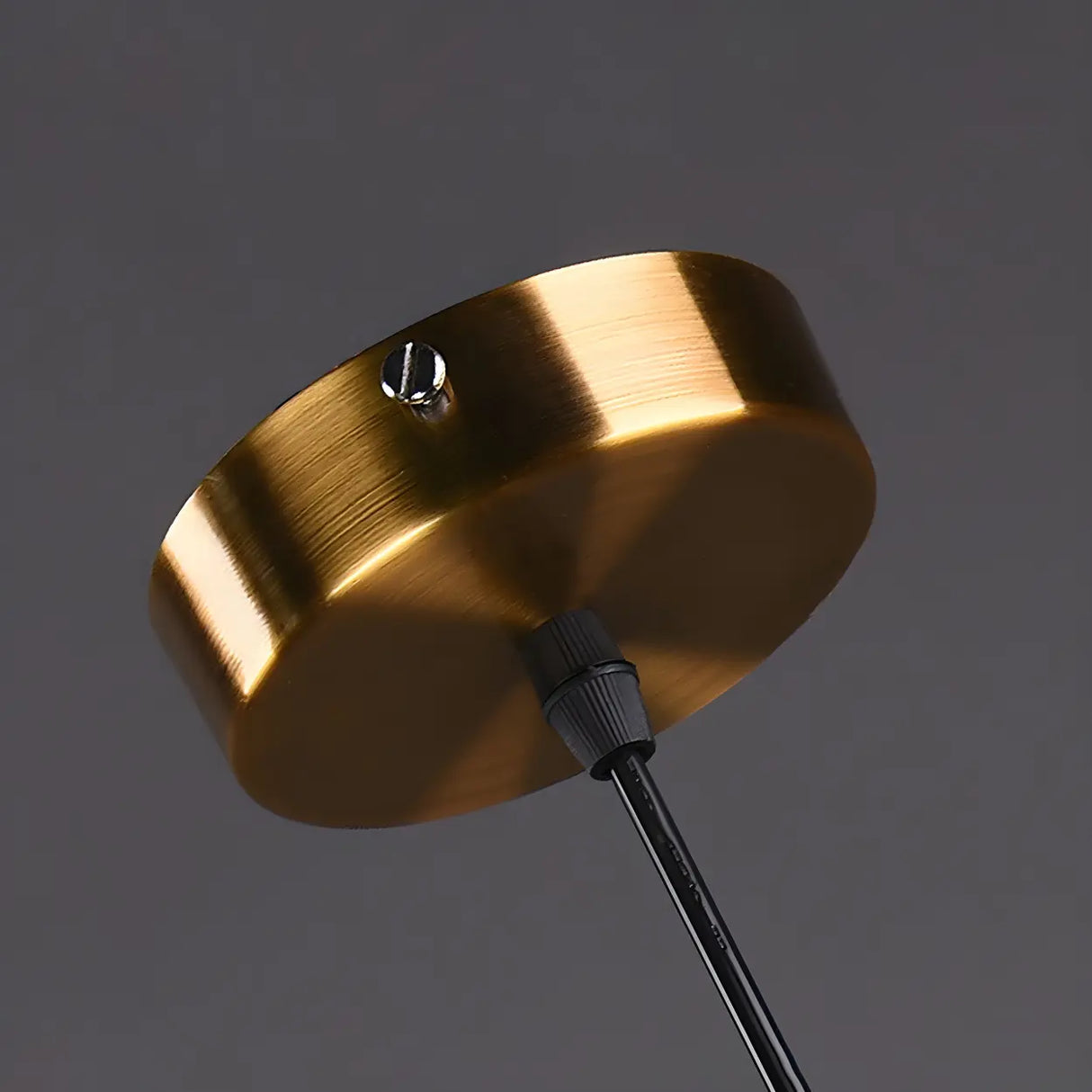 Stylish Mini Gold Ring Globe Metal Pendant Light Image - 6