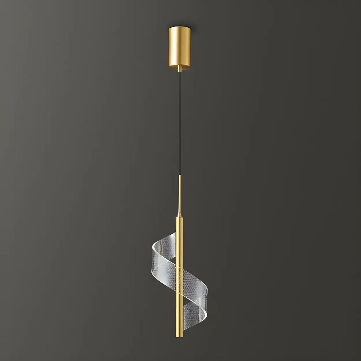 Stylish Mini Gold Spiral Dimmable LED Pendant Light Image - 7