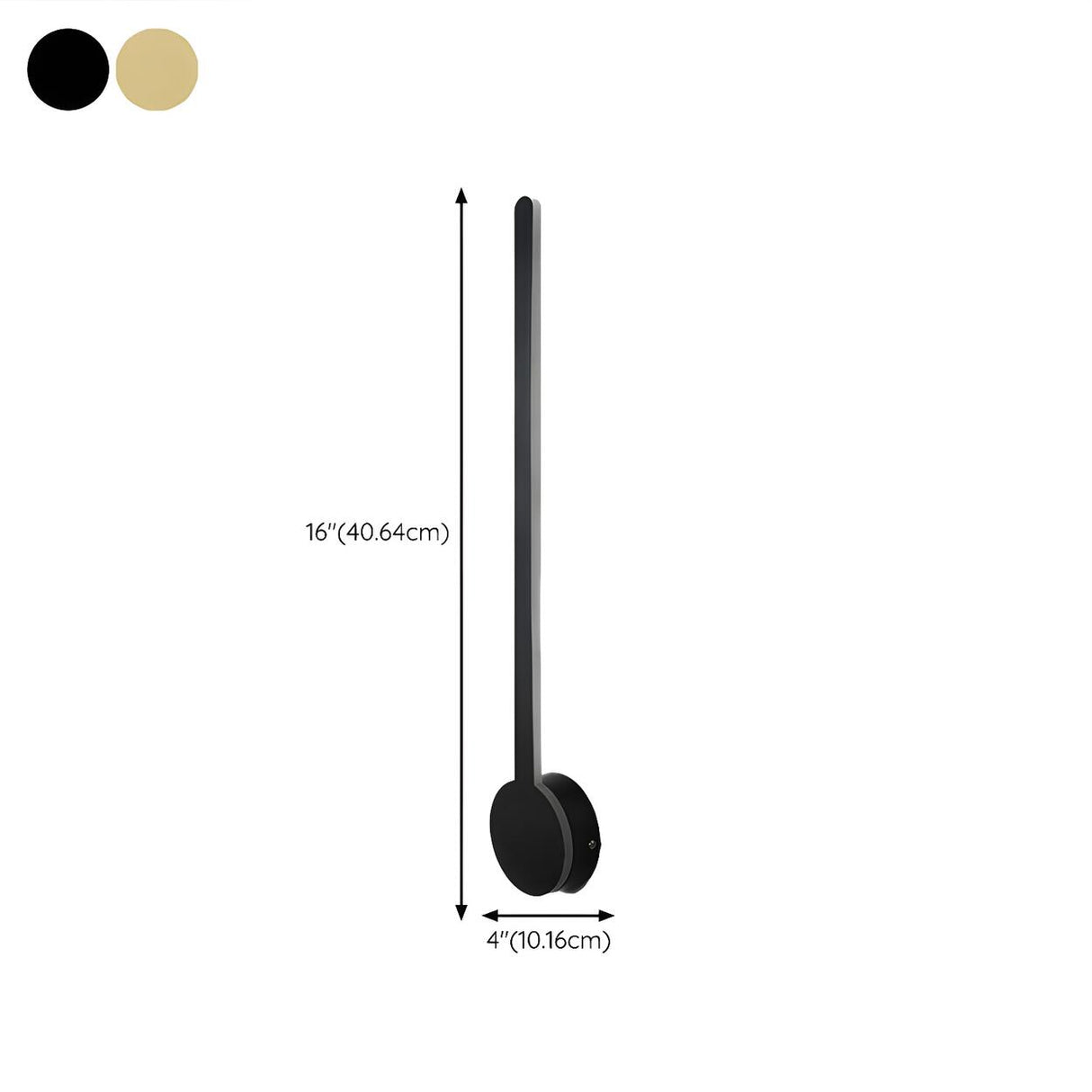 Stylish Minimalist Black Linear LED Vanity Wall Light