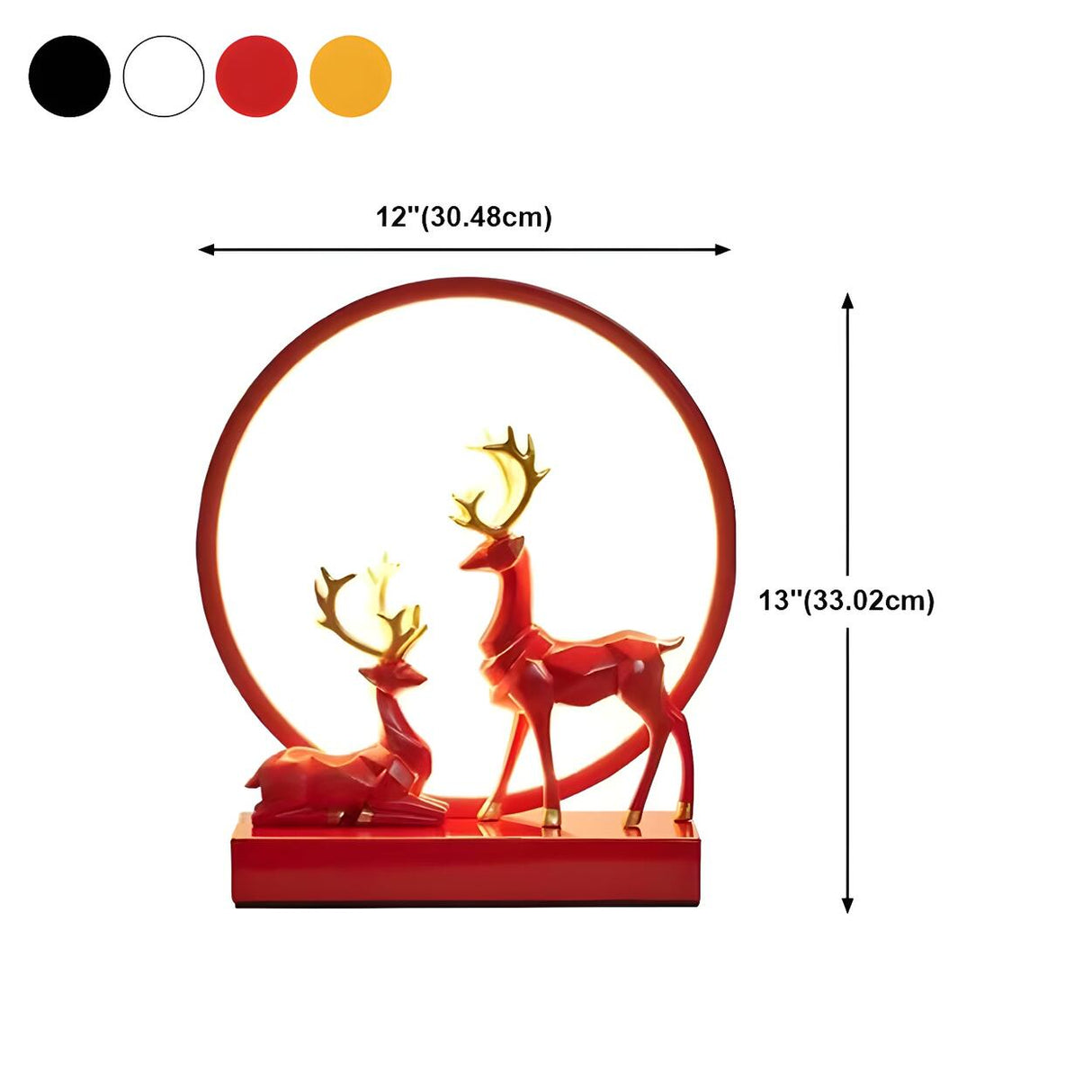 Stylish Modern Deer Circle Ambience LED Table Lamp