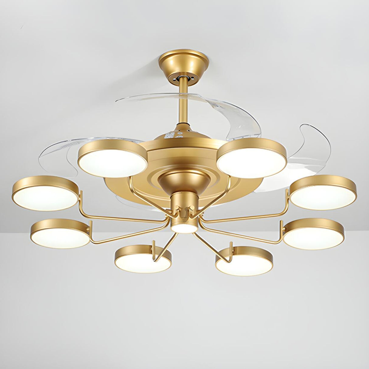 Stylish Modern Multi-Light Remote Ceiling Fan Lights Image - 17