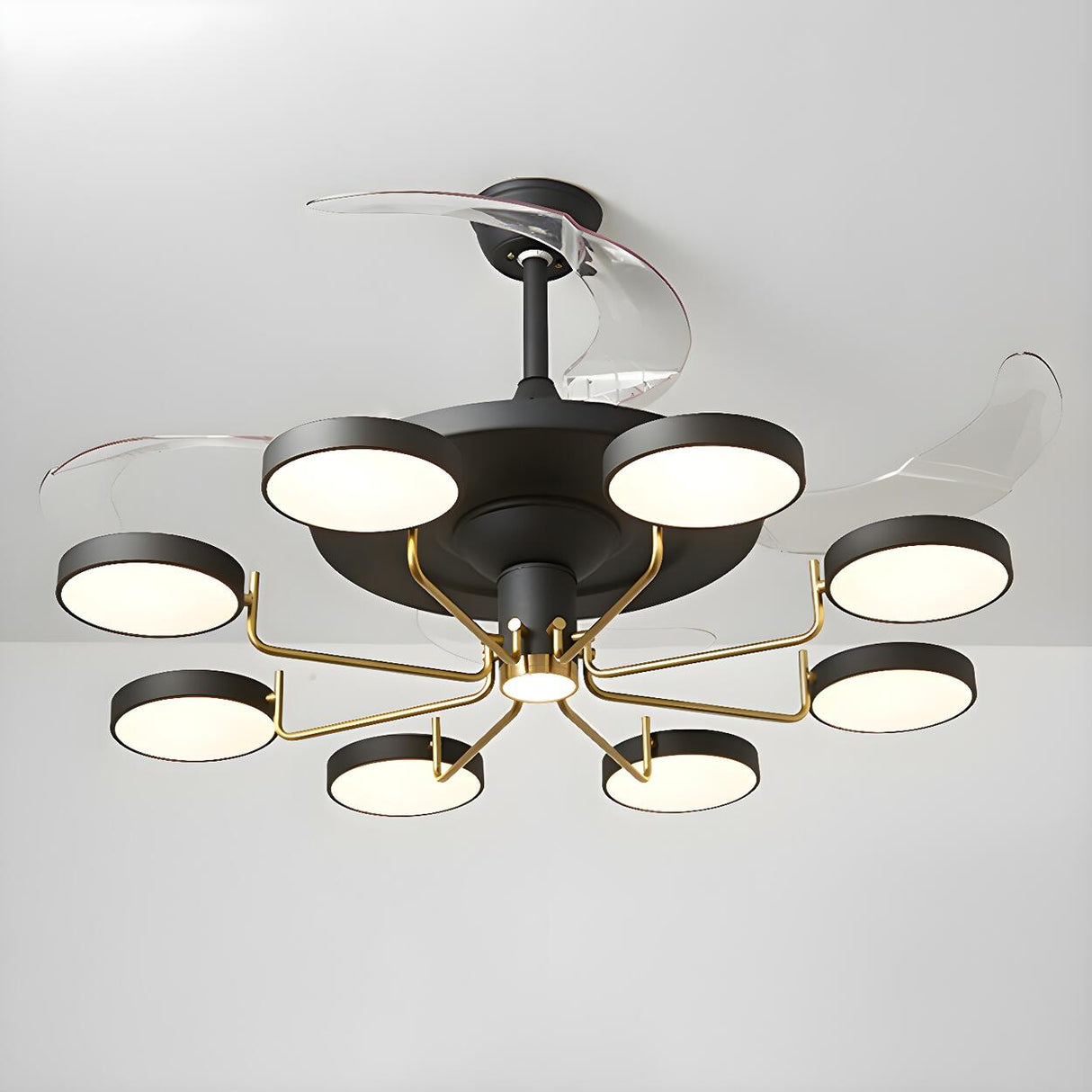 Stylish Modern Multi-Light Remote Ceiling Fan Lights Image - 18