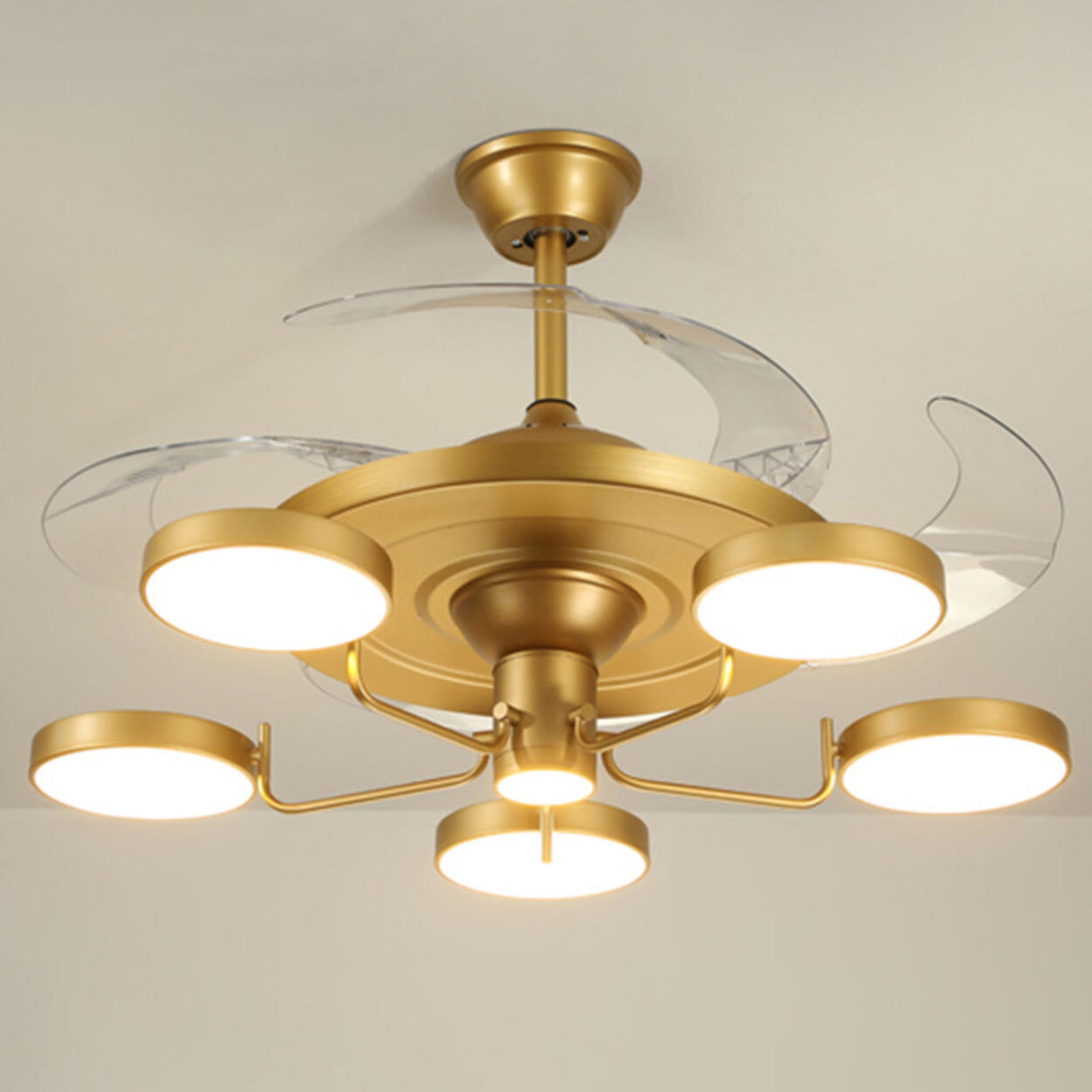 Stylish Modern Multi-Light Remote Ceiling Fan Lights Image - 4