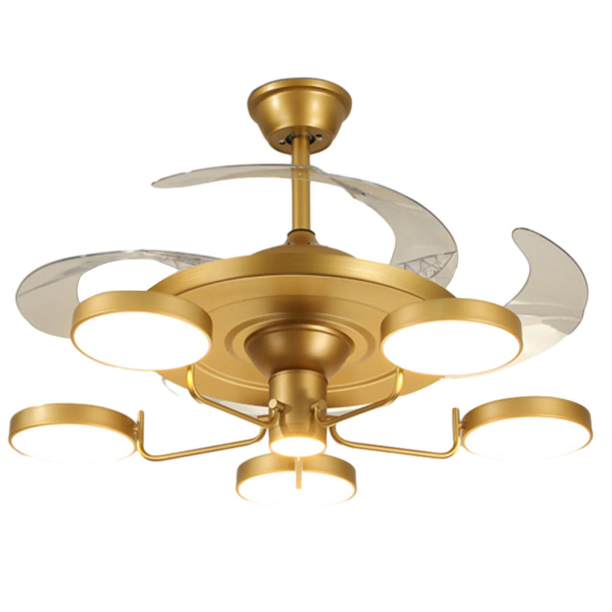 Stylish Modern Multi-Light Remote Ceiling Fan Lights Image - 7